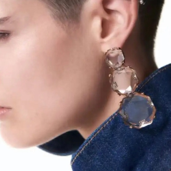 ✨3for$38  New Zara Clear Transparent Drop Earrings - Picture 2 of 13